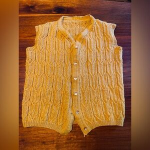 Handmade knit vintage vest cardigan